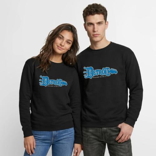 WTTD GUITAR BLUE SILVER REG FONT - Unisex Crewneck Sweatshirt