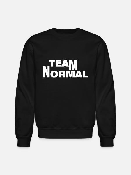 TEAM NORMAL - Unisex Crewneck Sweatshirt - black