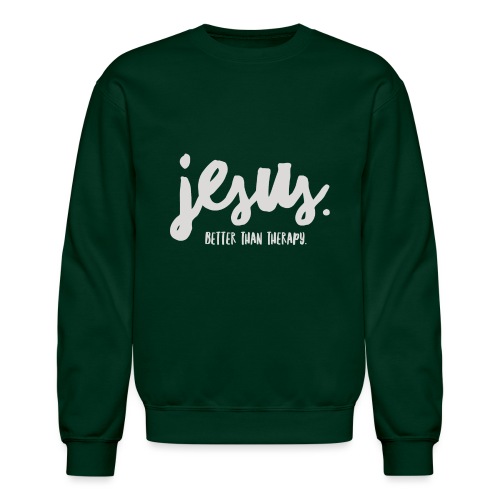 Jesus Better than therapy design 1 in light blue - Unisex Crewneck Sweatshirt