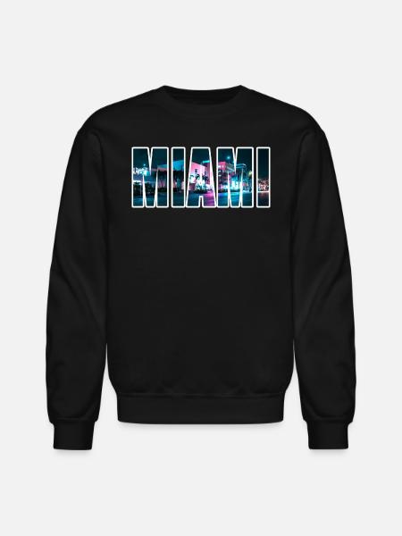 miami - Unisex Crewneck Sweatshirt - black
