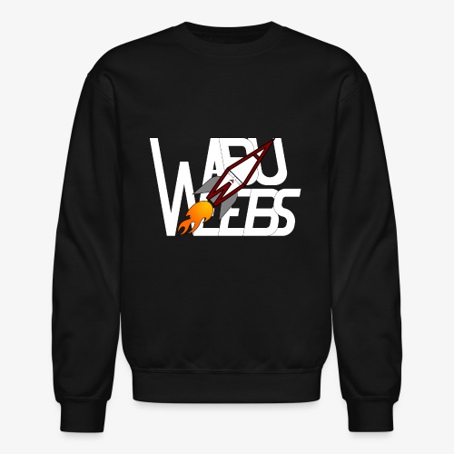 Abuweebs lettering with logo (white) - Unisex Crewneck Sweatshirt