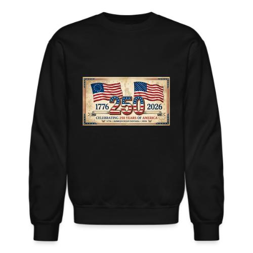 USA 250th Anniversary Flags Emblem - Unisex Crewneck Sweatshirt