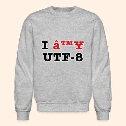 I â™¥ UTF-8 - Unisex Crewneck Sweatshirt