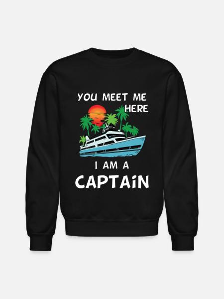 Captain Boat yacht - Unisex Crewneck Sweatshirt - black