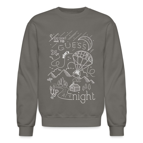 Up at Night Design - Unisex Crewneck Sweatshirt