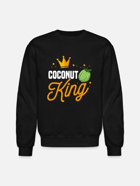 Coconut King - Unisex Crewneck Sweatshirt - black
