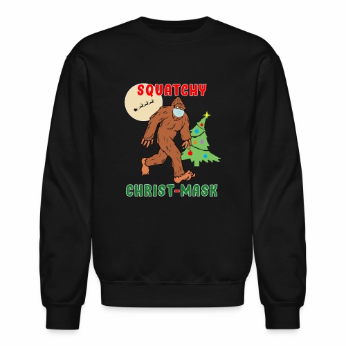 Bigfoot Squatchy Christmas Mask Social Distance. - Unisex Crewneck Sweatshirt
