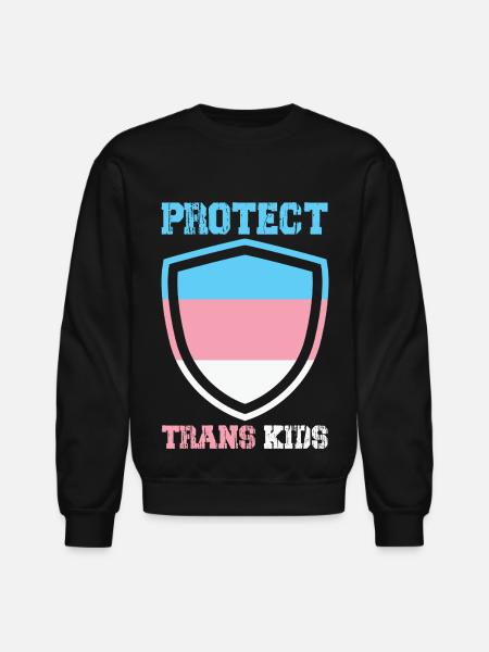 Protect Trans Kids - Unisex Crewneck Sweatshirt - black