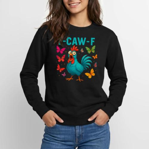 Funny Screaming Chicken “F-Caw-F” - Unisex Crewneck Sweatshirt