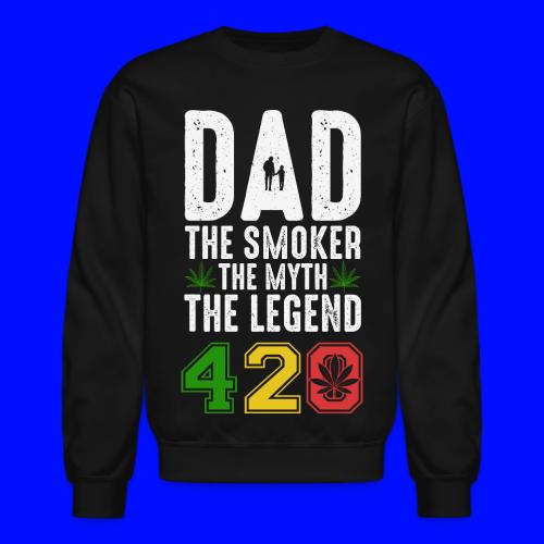 Gleeful Smoking dad The smoker the myth the legend - Unisex Crewneck Sweatshirt