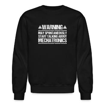 Mechatronics Engineer Mechatronics Technician - Unisex Crewneck Sweatshirt - black - Front - AI Model Female 172 light (172cm) & AI Model Male 185 light (185cm)