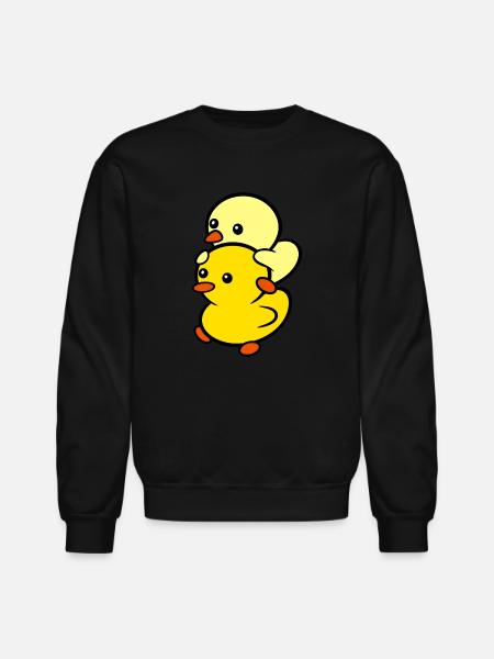 Duckie and Duck - Unisex Crewneck Sweatshirt - black