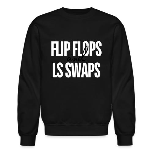 Flip Flops & LS Swaps (WHITE) - Unisex Crewneck Sweatshirt