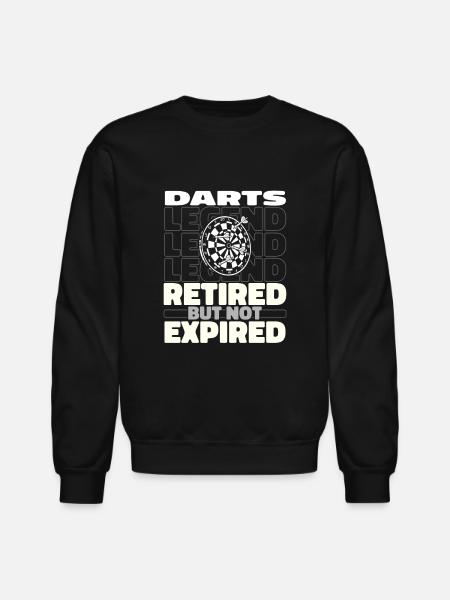 Darting Darts Retired - Unisex Crewneck Sweatshirt - black