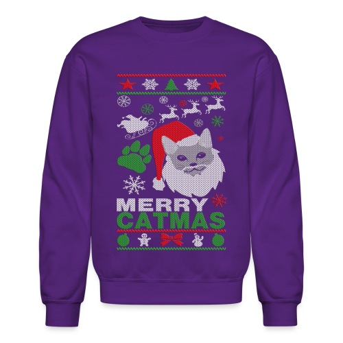 Merry Catmas Ugly Christmast Shirts - Unisex Crewneck Sweatshirt