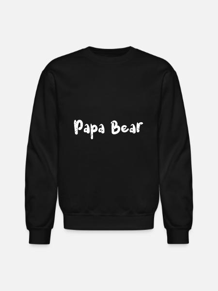 Papa Bear - Papa - Unisex Crewneck Sweatshirt - black