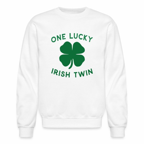 Lucky Twin St Patrick Day Irish Shamrock Gift. - Unisex Crewneck Sweatshirt