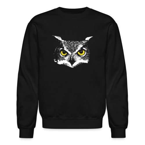 Owl Head - Unisex Crewneck Sweatshirt