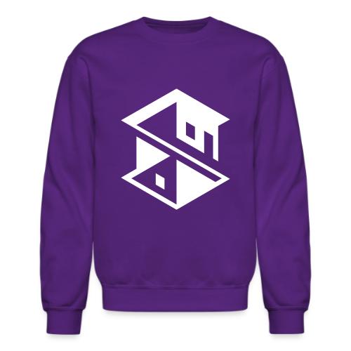 Unreal Estate Records Logo White - Unisex Crewneck Sweatshirt