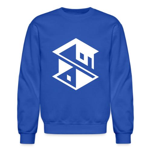 Unreal Estate Records Logo White - Unisex Crewneck Sweatshirt