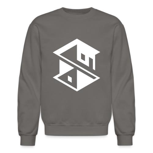 Unreal Estate Records Logo White - Unisex Crewneck Sweatshirt