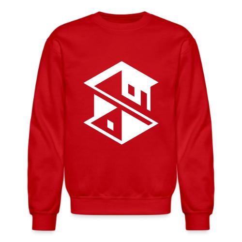 Unreal Estate Records Logo White - Unisex Crewneck Sweatshirt