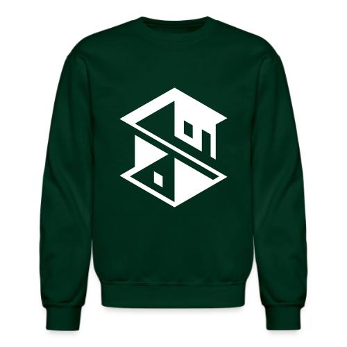 Unreal Estate Records Logo White - Unisex Crewneck Sweatshirt