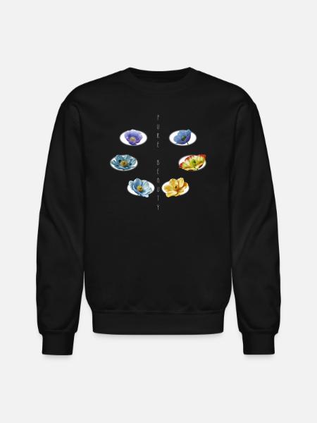 PURE BEAUTY - Unisex Crewneck Sweatshirt - black