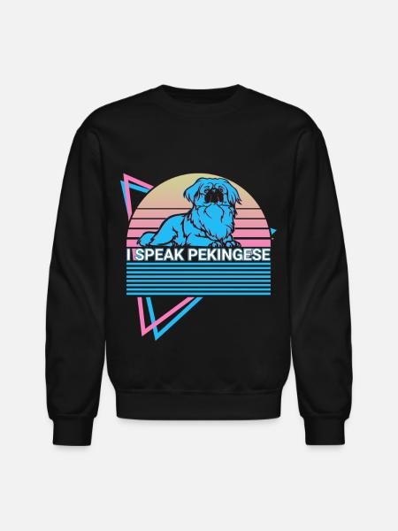 I Speak Pekingese Retro - Unisex Crewneck Sweatshirt - black