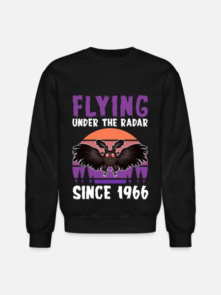 Mothman Cryptid Cryptozoology - Unisex Crewneck Sweatshirt - black