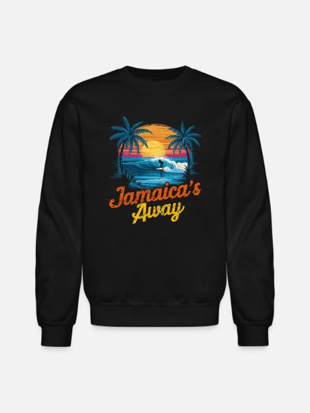 Jamaica's Away - Unisex Crewneck Sweatshirt - black