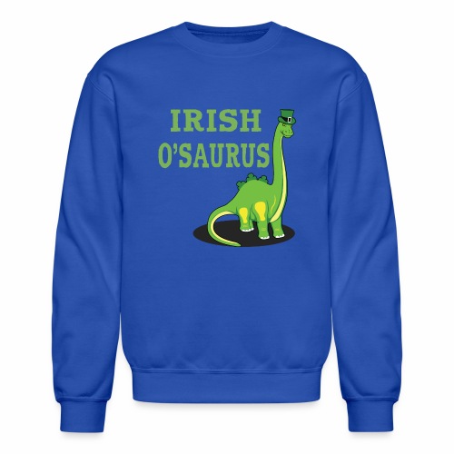 St Patrick's Day Irish Dinosaur St Paddys Shamrock - Unisex Crewneck Sweatshirt
