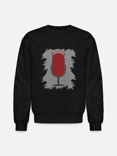 On Air Microphone - Unisex Crewneck Sweatshirt - black