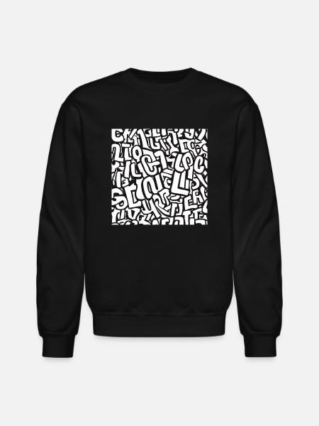 LOL Minimal - Unisex Crewneck Sweatshirt - black