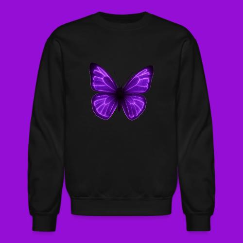 Neon Purple Butterfly - Unisex Crewneck Sweatshirt