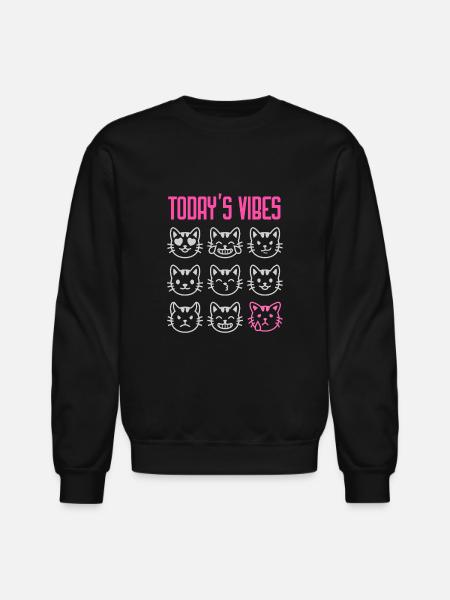 Today's Vibe: Meh - Unisex Crewneck Sweatshirt - black