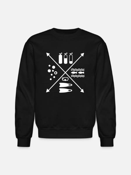 Scuba Diving - Unisex Crewneck Sweatshirt - black