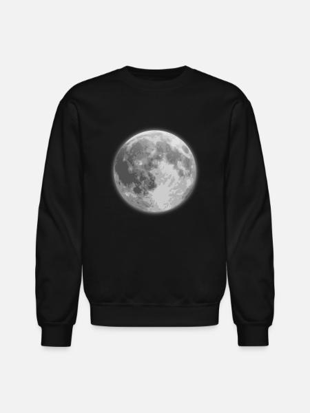 Lune - Chandail à encolure ras-du-cou unisexe - noir