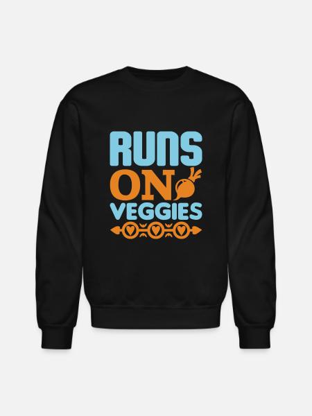 Live vegan live well - Unisex Crewneck Sweatshirt - black