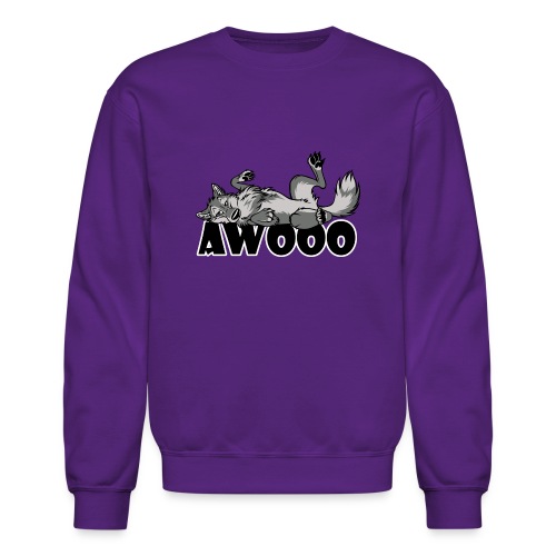 Lazy Awooo Wolf - Unisex Crewneck Sweatshirt