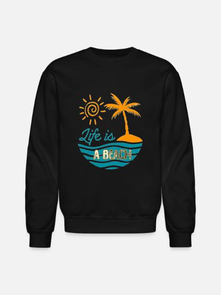 Abstract Serenity - Unisex Crewneck Sweatshirt - black