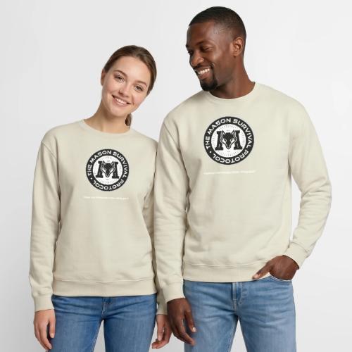 MasonSurvival Protocol White Text - Unisex Crewneck Sweatshirt