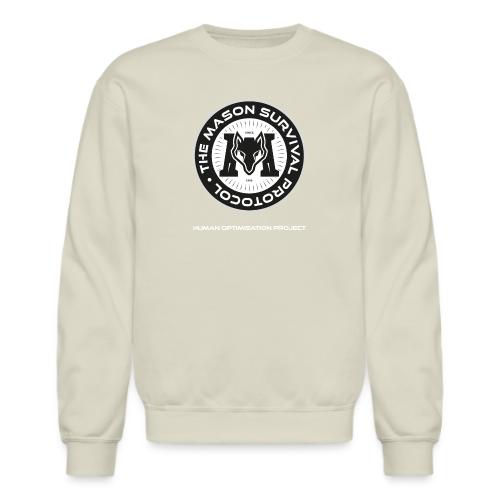 MasonSurvival Protocol White Text - Unisex Crewneck Sweatshirt