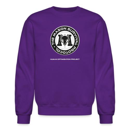 MasonSurvival Protocol White Text - Unisex Crewneck Sweatshirt