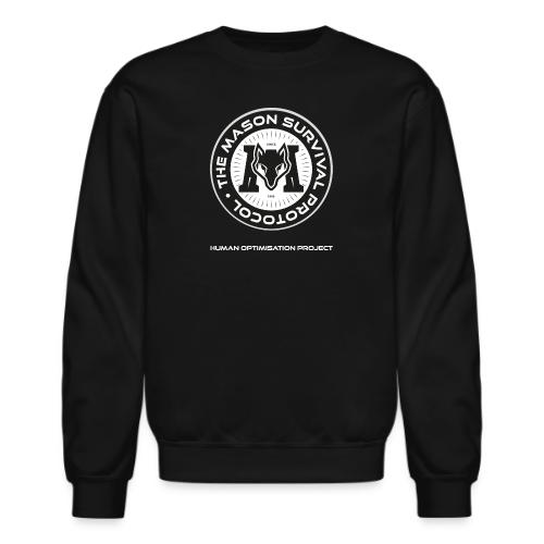 MasonSurvival Protocol White Text - Unisex Crewneck Sweatshirt
