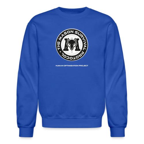 MasonSurvival Protocol White Text - Unisex Crewneck Sweatshirt