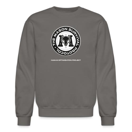 MasonSurvival Protocol White Text - Unisex Crewneck Sweatshirt