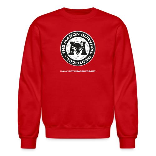 MasonSurvival Protocol White Text - Unisex Crewneck Sweatshirt