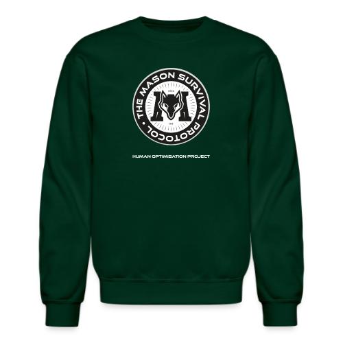 MasonSurvival Protocol White Text - Unisex Crewneck Sweatshirt