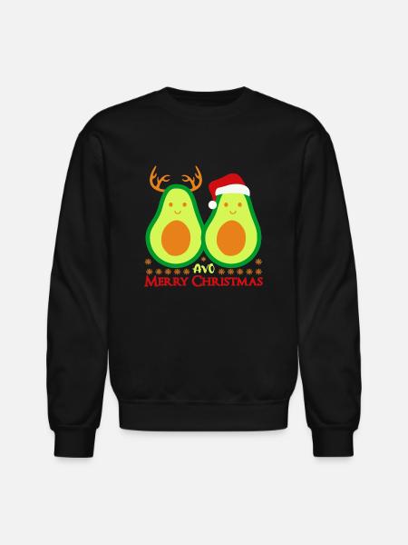Avo Merry Christmas - Unisex Crewneck Sweatshirt - black